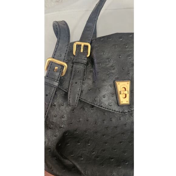 New Marc Jacobs Shoulder Bag Ostrich Black 2Way Crossbody - Picture 5 of 7